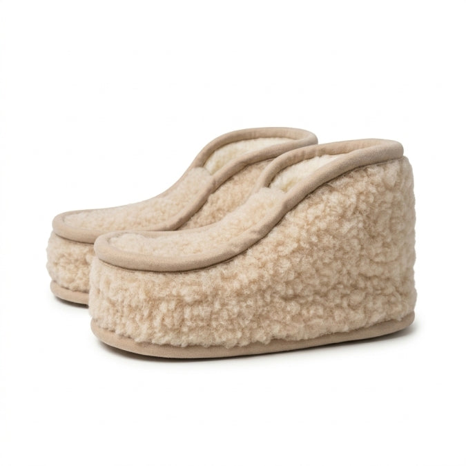 Mona merinovillatossut, beige